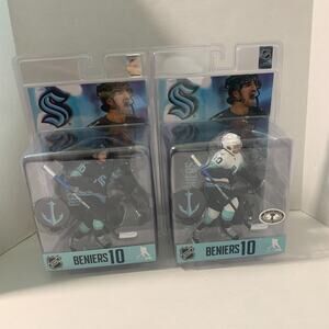 McFarlane Toys Lot Of 2 Legacy Series Figure 6 Matty Beniers 10 NHL Hockey
